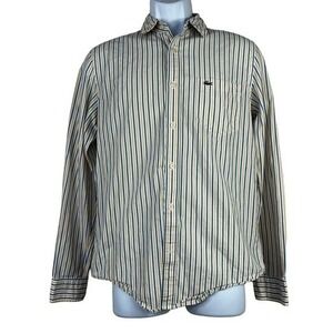 Lacoste men's Casual Shirt Button down Striped Size S